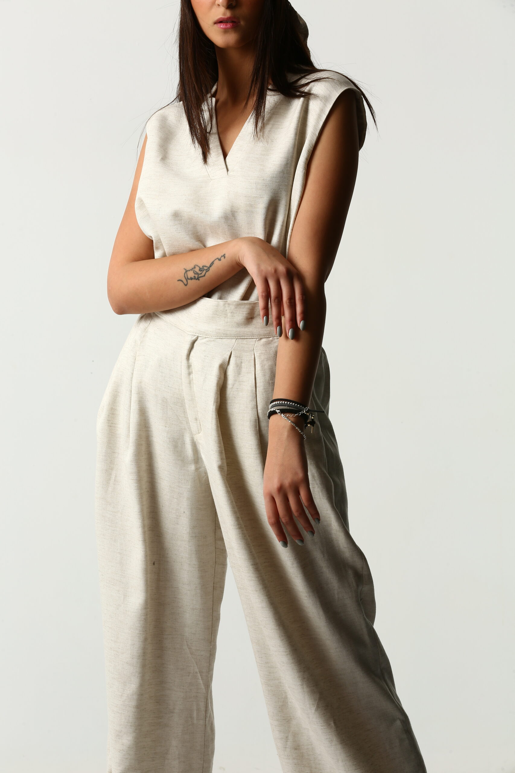 شلوار کمر دار آزاد دوپیلی