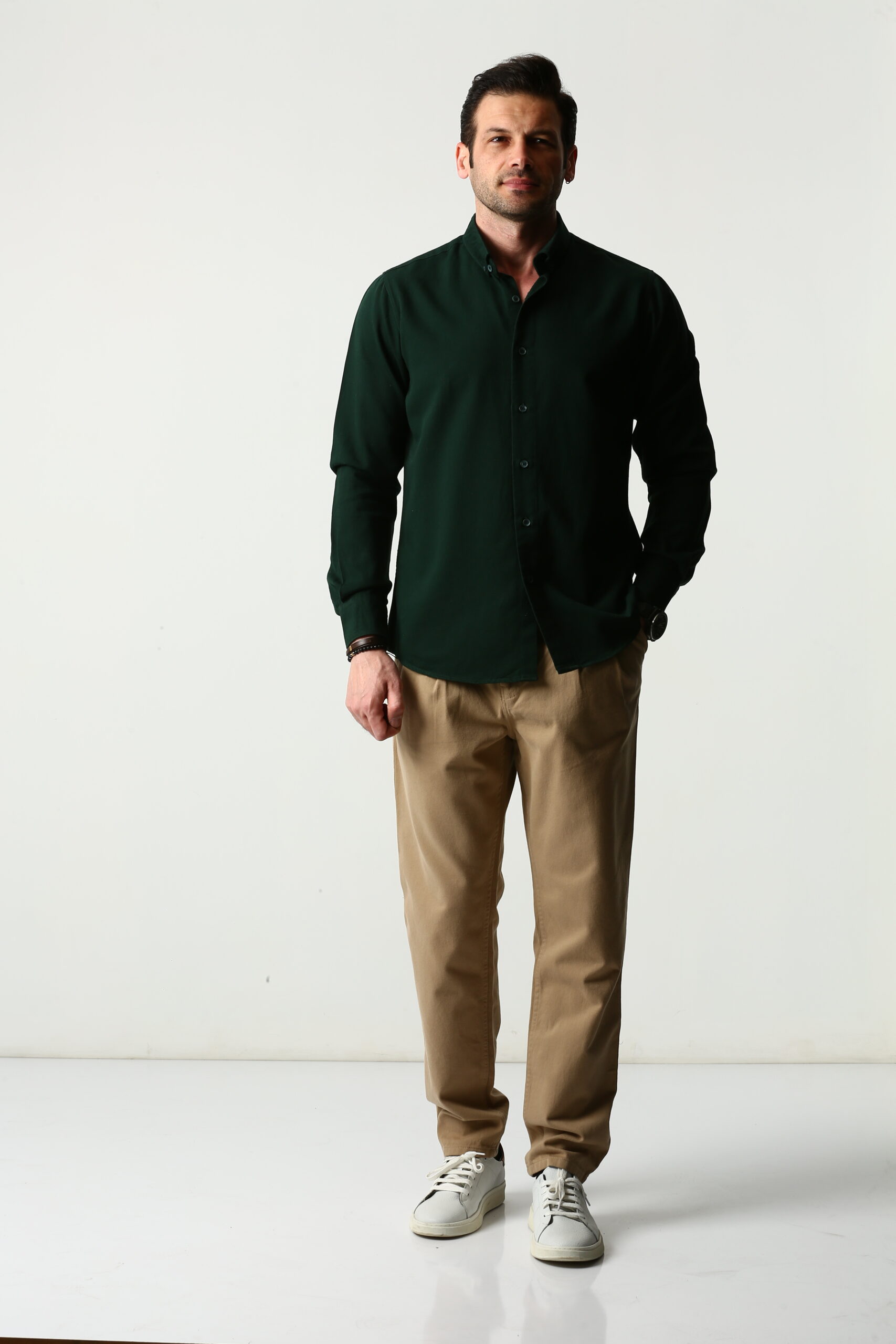 شلوار کتان پیلی دار