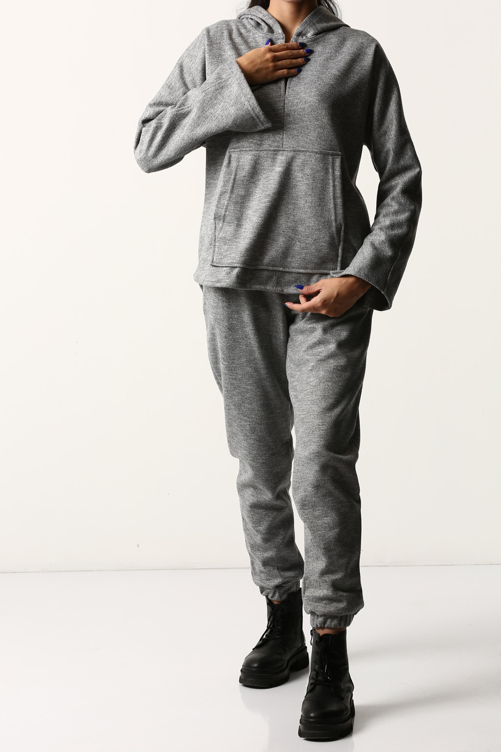 دورس آستین بلند کلاه دار زنانه