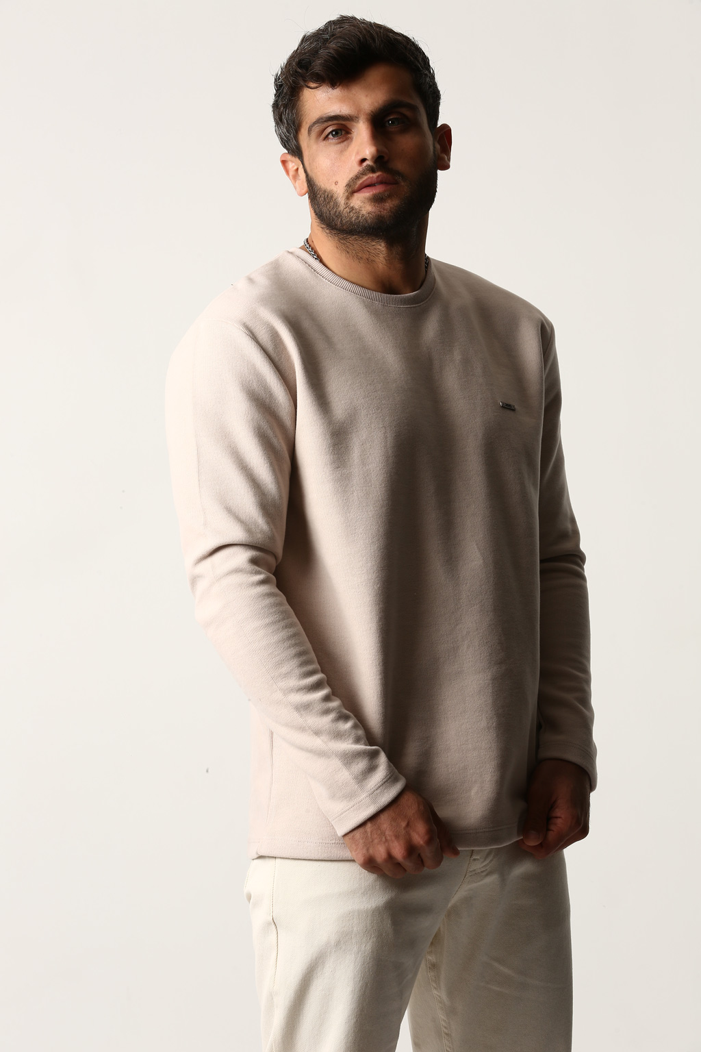 سلانیک آستین بلند یقه کشبافت مردانه