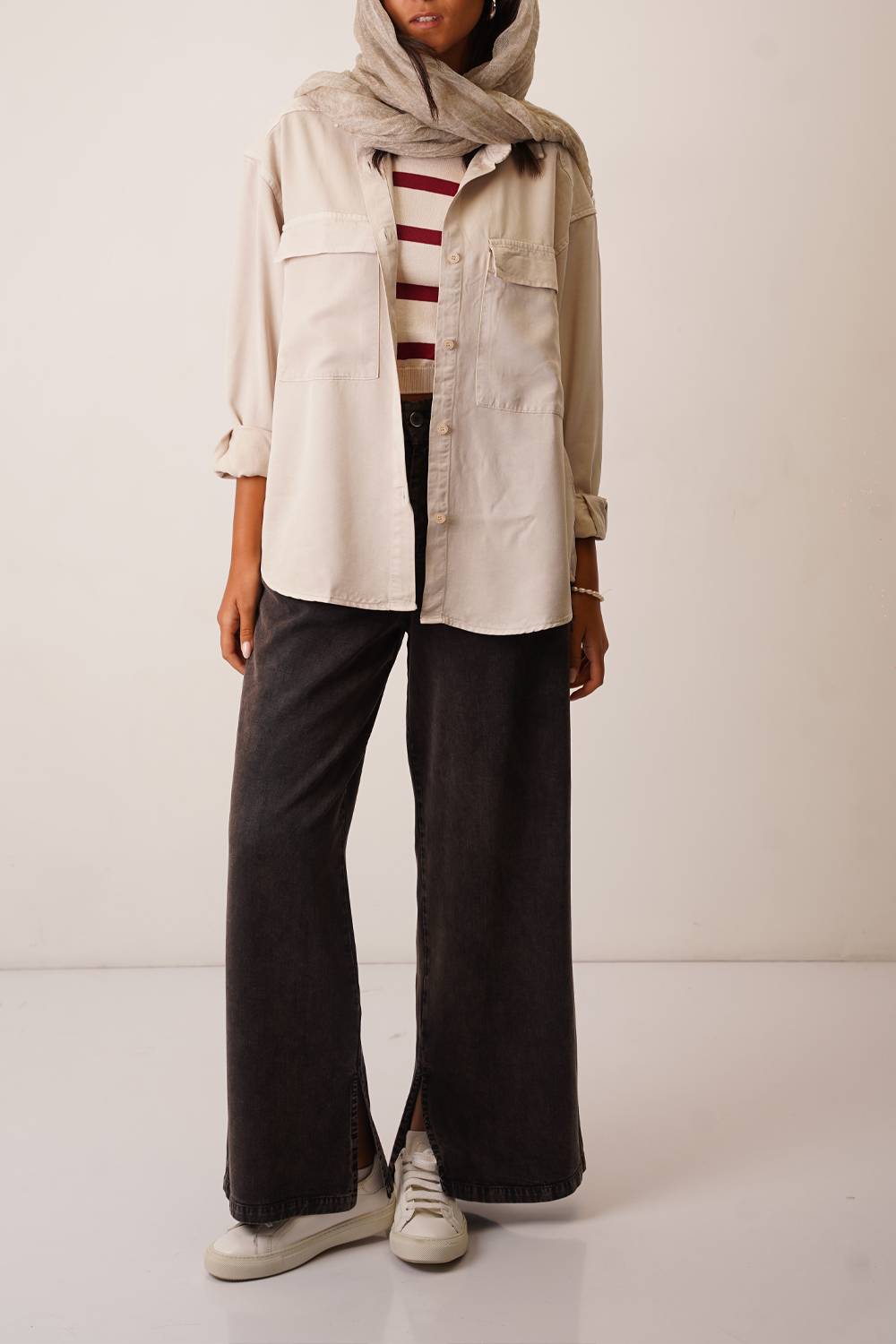 شومیز جیب دار مچی زنانه