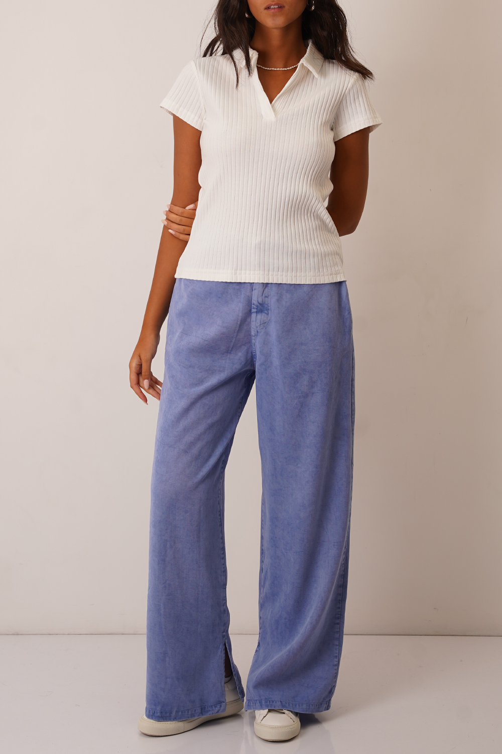 تیشرت آستین کوتاه آکاردئونی زنانه