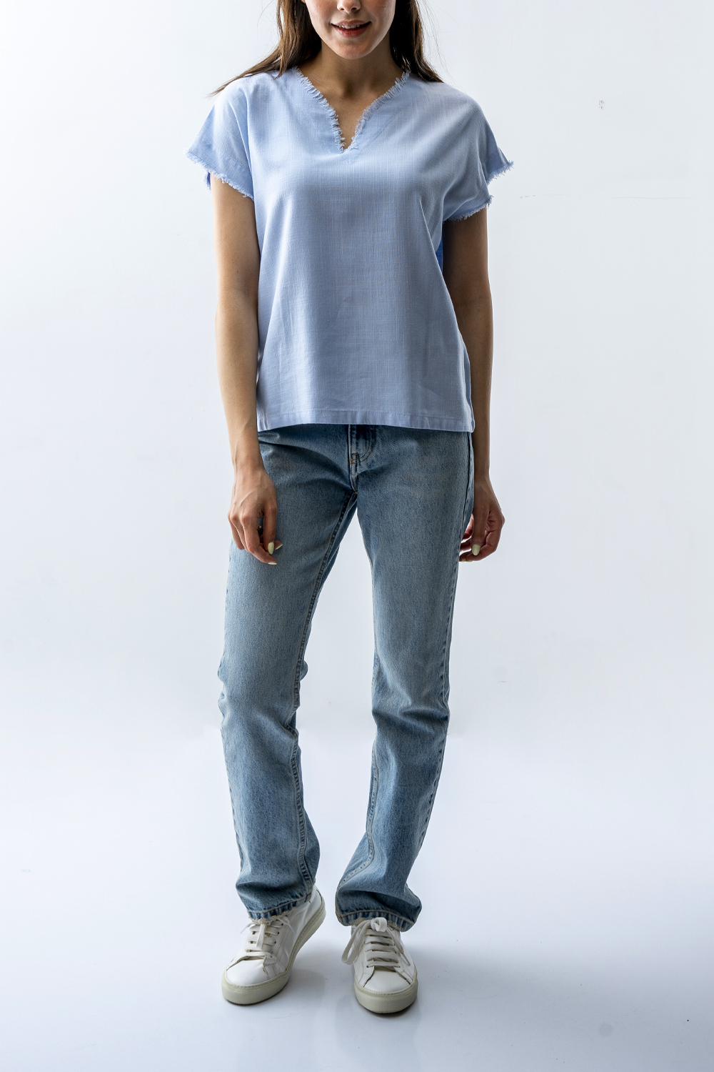 تیشرت یقه هفت آستین سرخود زنانه