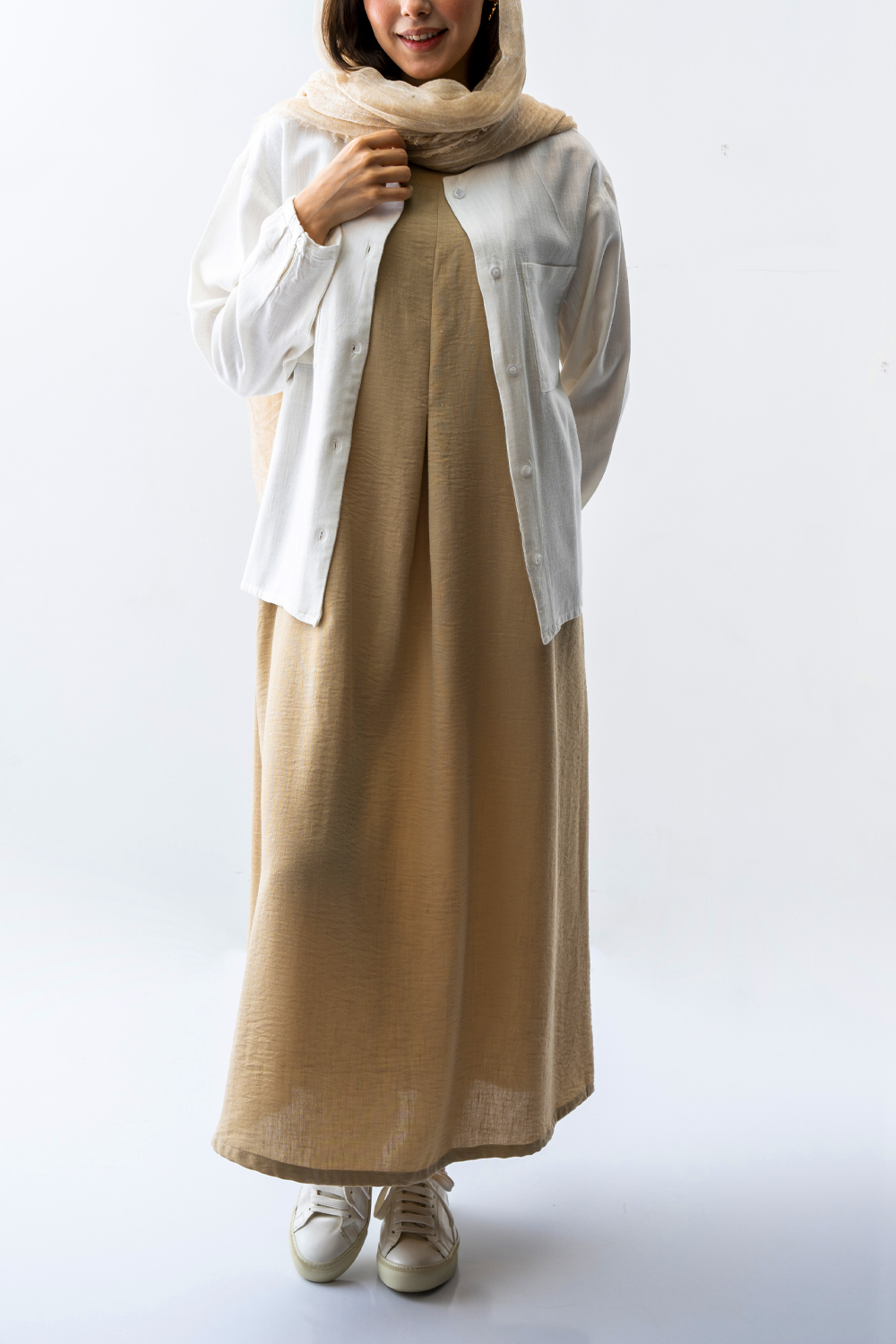 شومیز باکسی یقه گرد جیبدار زنانه