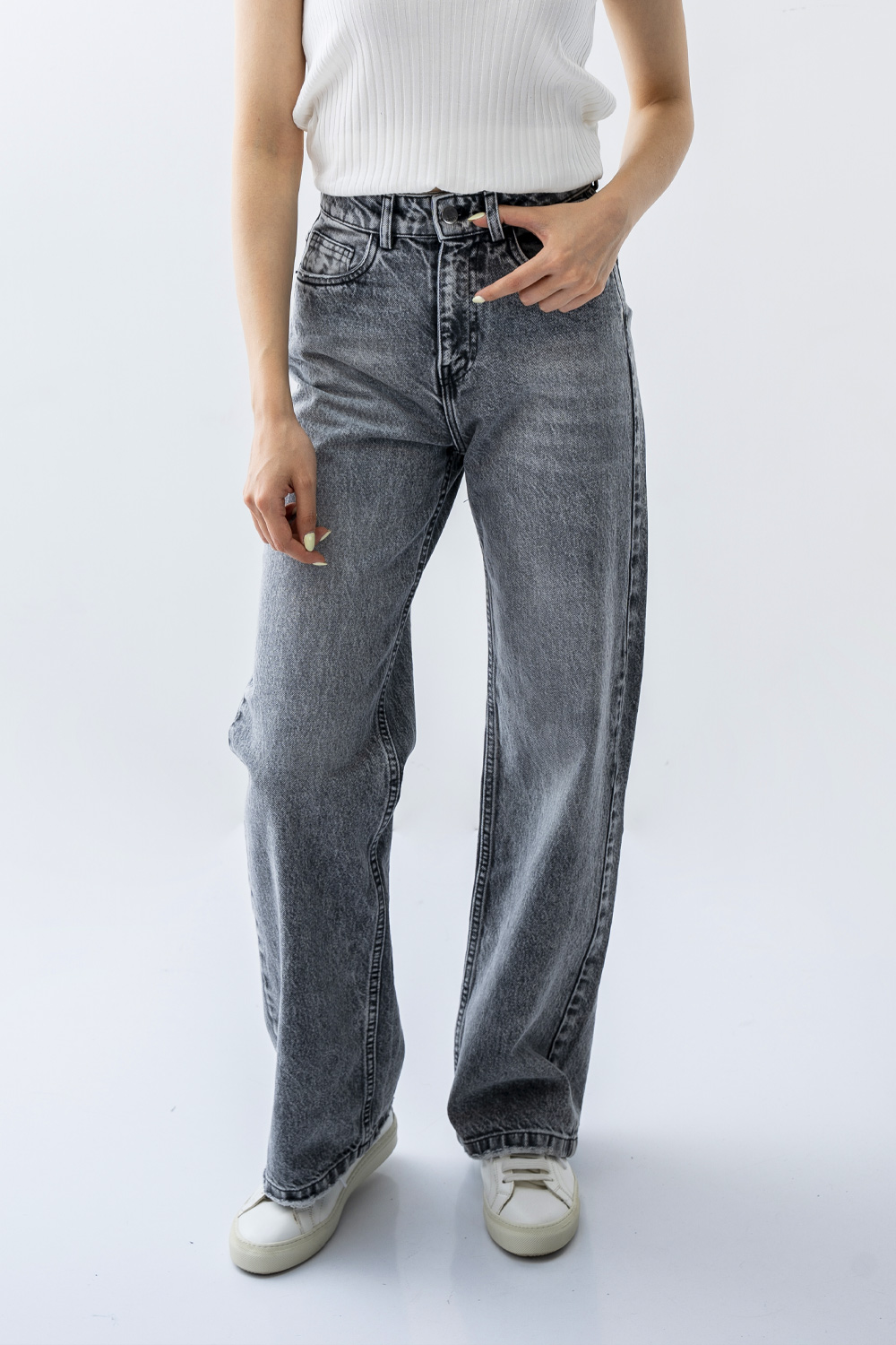 شلوار جین نیم بگ زنانه