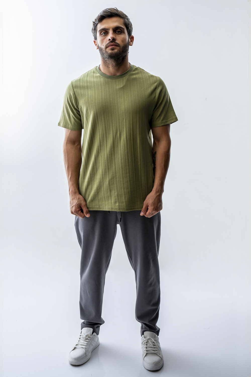 تیشرت بیسیک ژاکارد مردانه