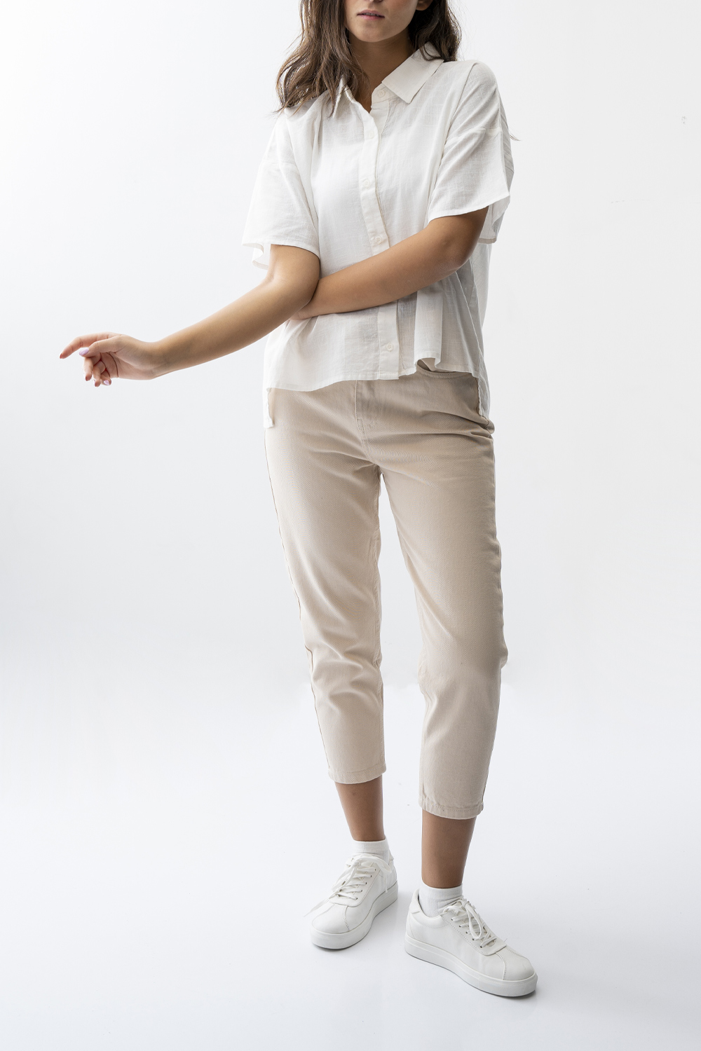 شومیز آستین کوتاه پشت بلند زنانه  