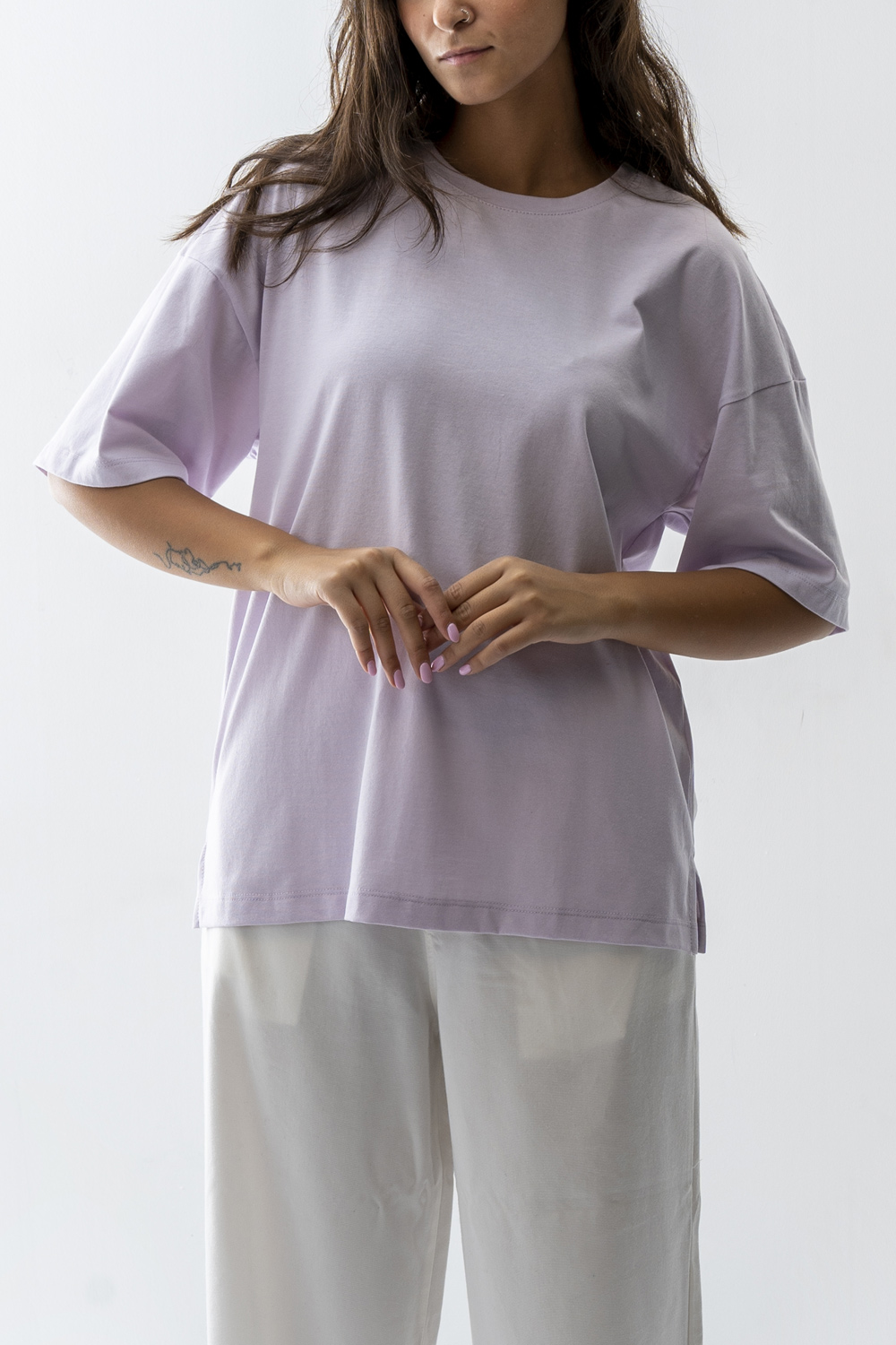 تیشرت ریلکس فیت چاکدار زنانه