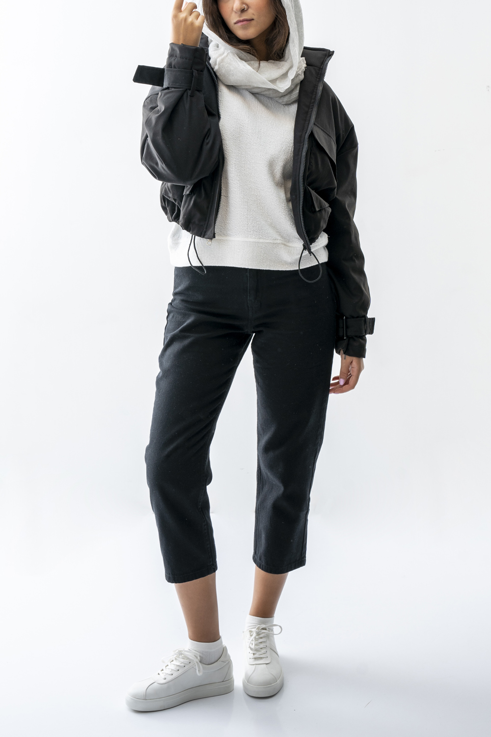 کت کراپ جیب دار زنانه  