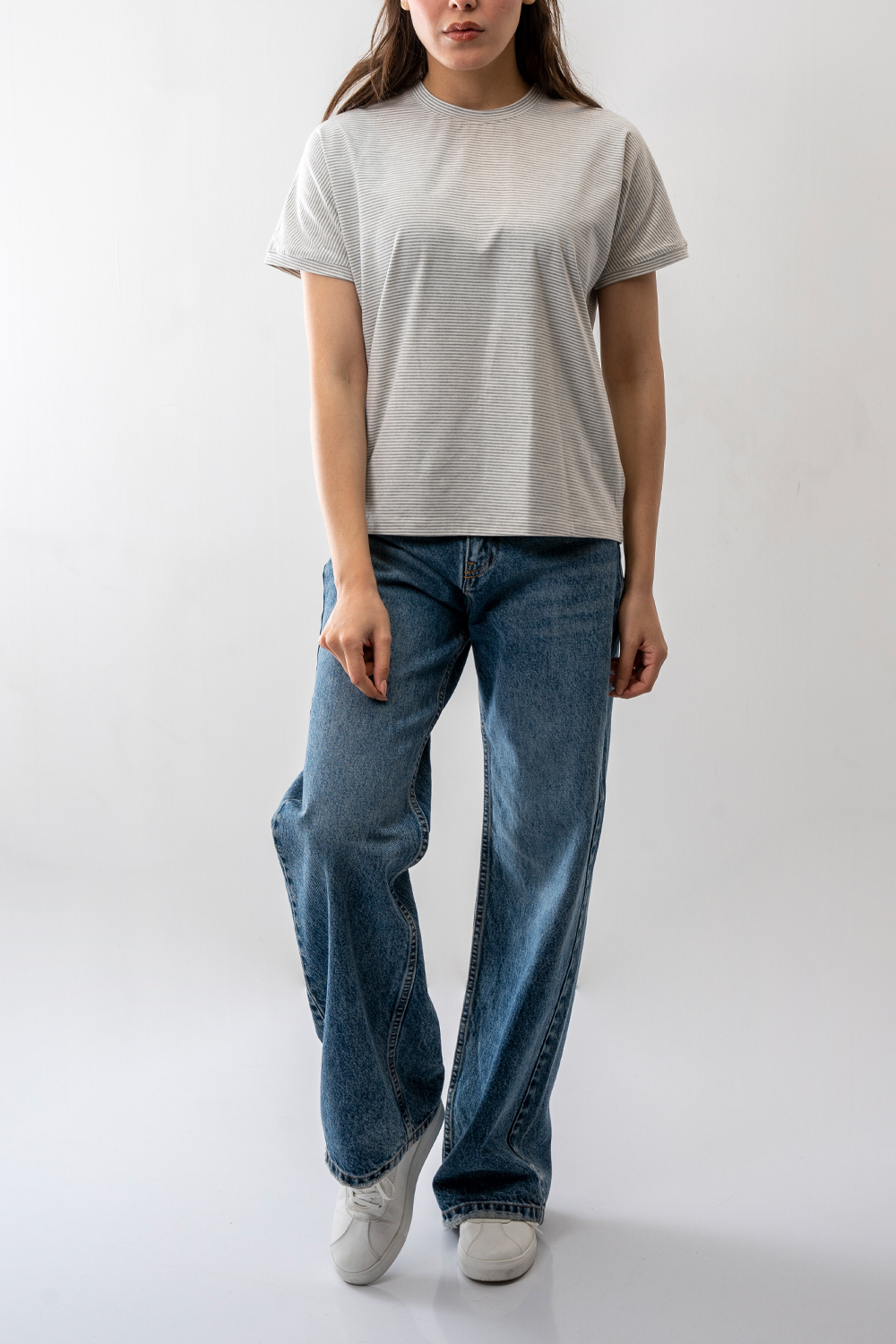 تیشرت باکسی آستین سرخود زنانه