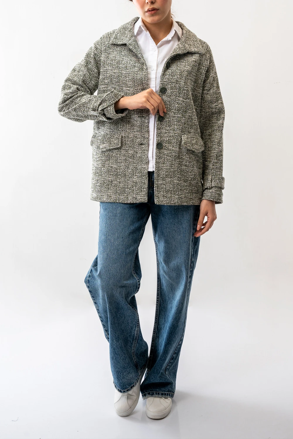 پالتو کوتاه جیب دار زنانه