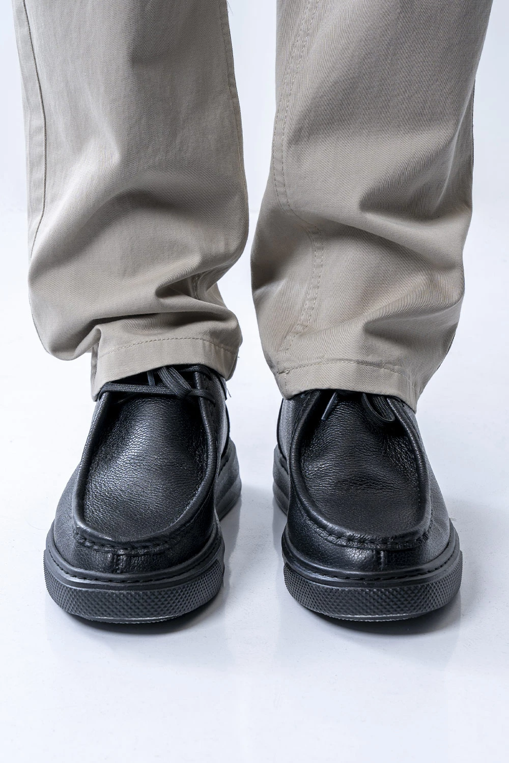 کفش کادیلاک چرم طبیعی یک رنگی مردانه