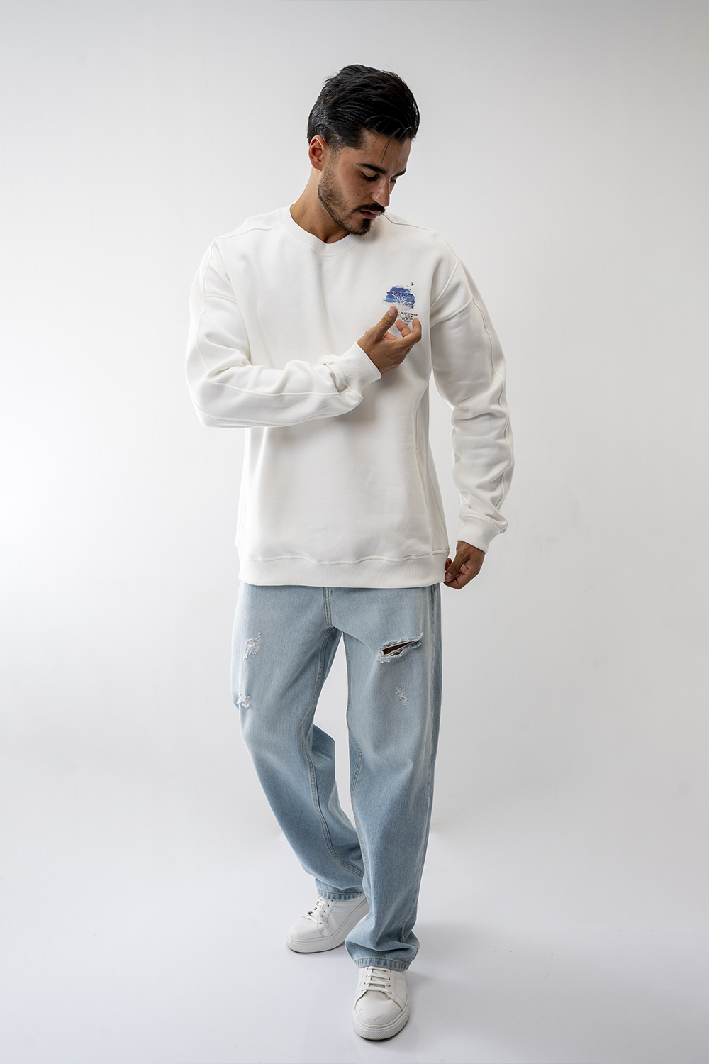 دورس آستین بلند بیسیک چاپی مردانه