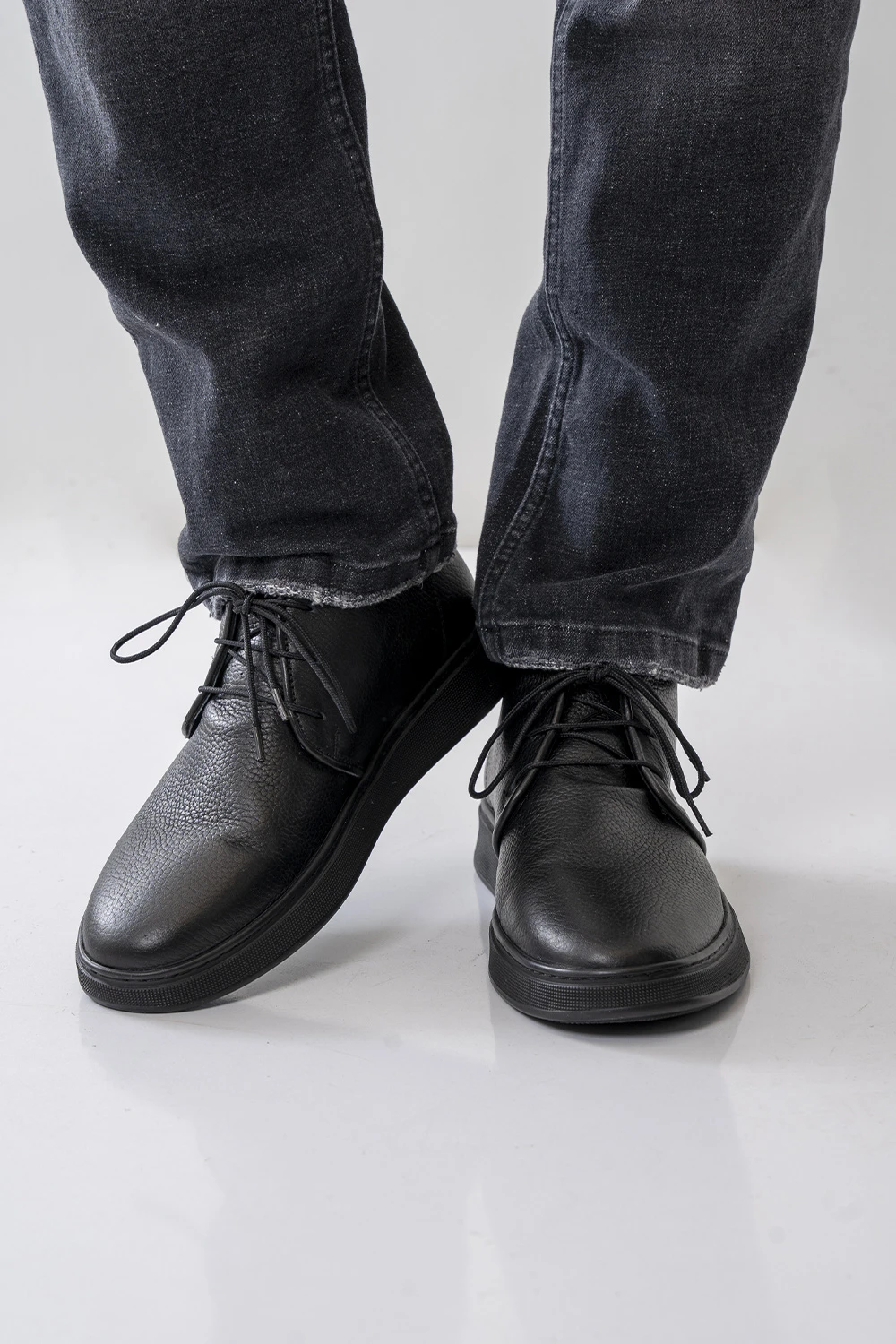 نیم بوت چرم طبیعی مردانه