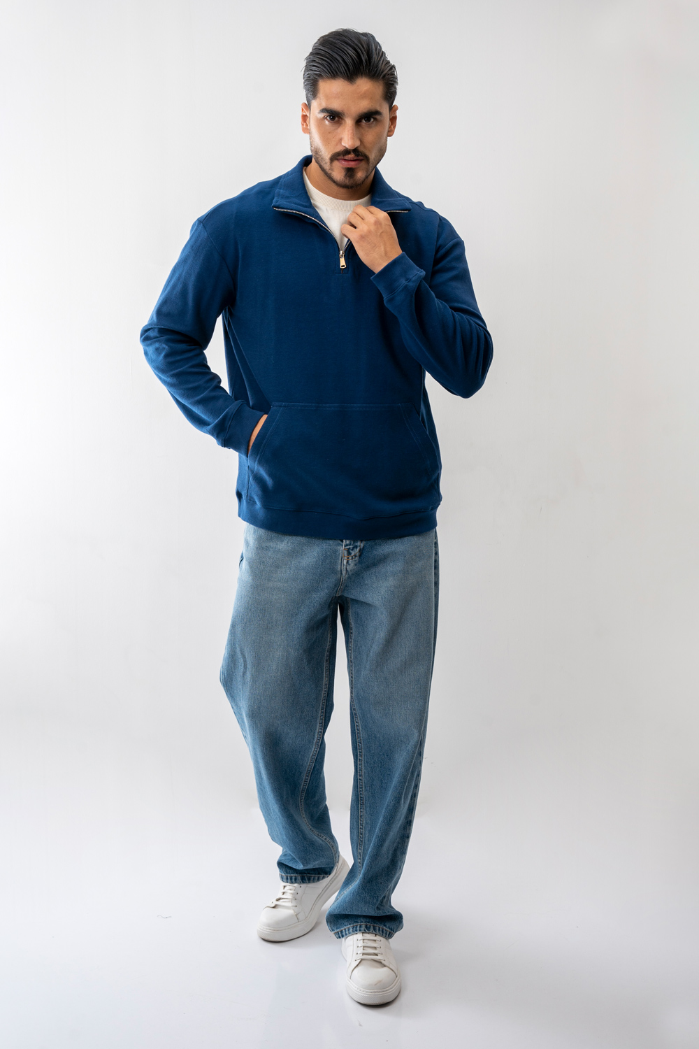 سوییشرت نیم زیپ سلانیک مردانه