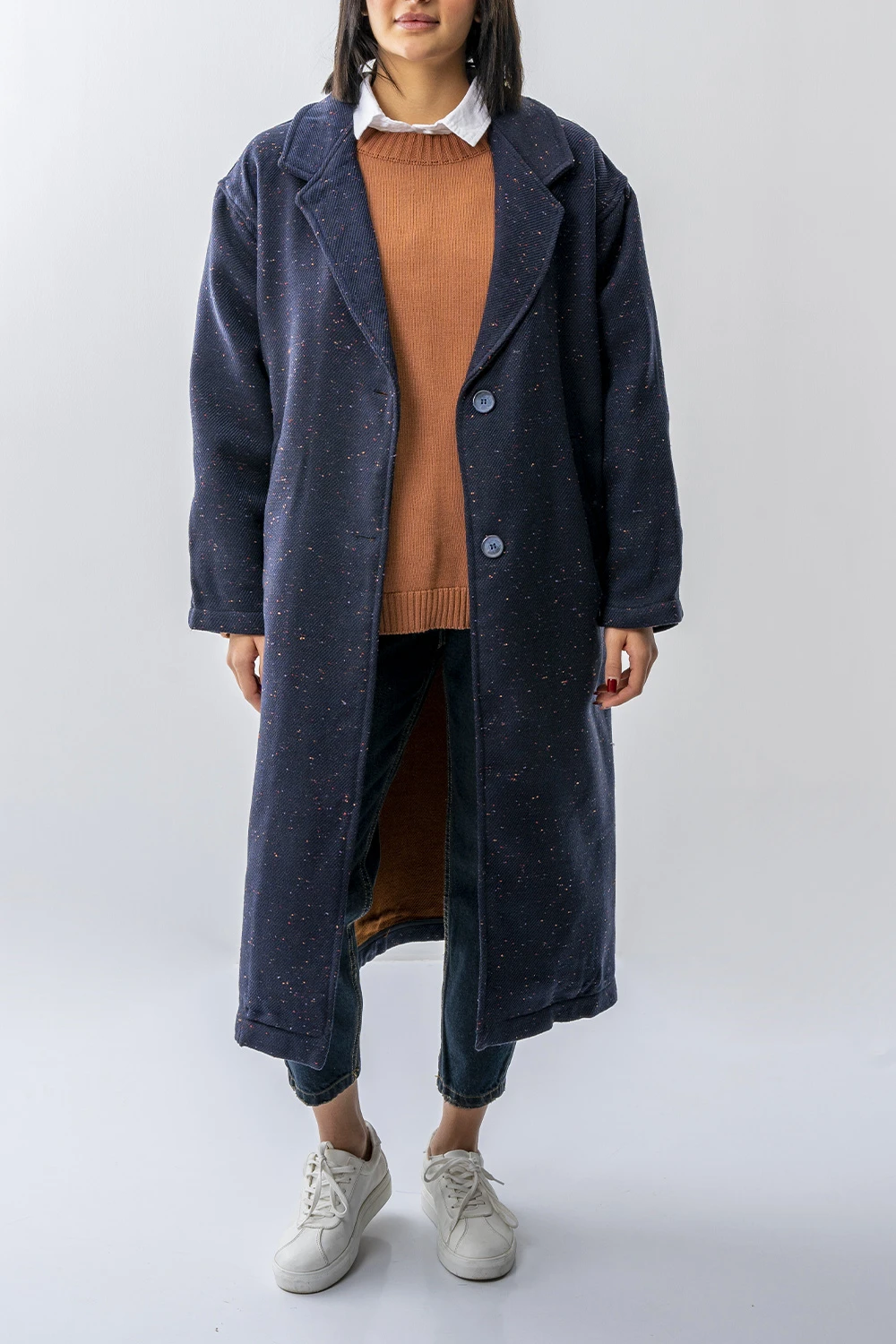 پالتو بلند یقه برگردان زنانه  