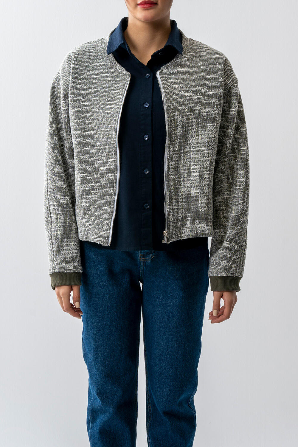 کت بامبر یقه خلبانی زنانه