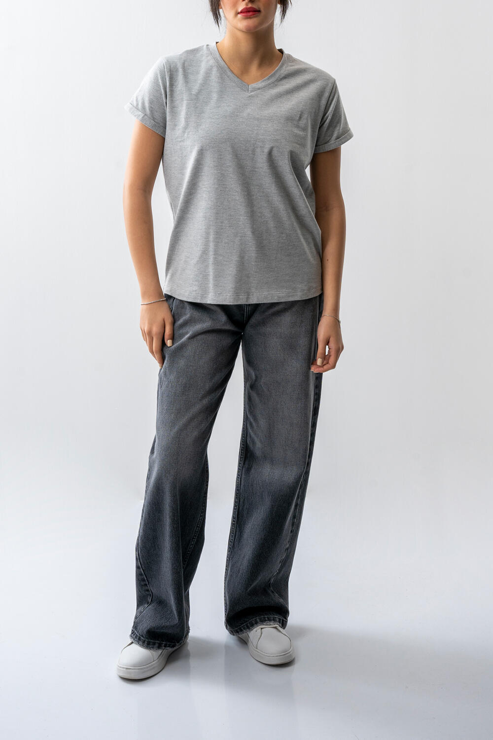 تیشرت باکسی آستین سرخود زنانه