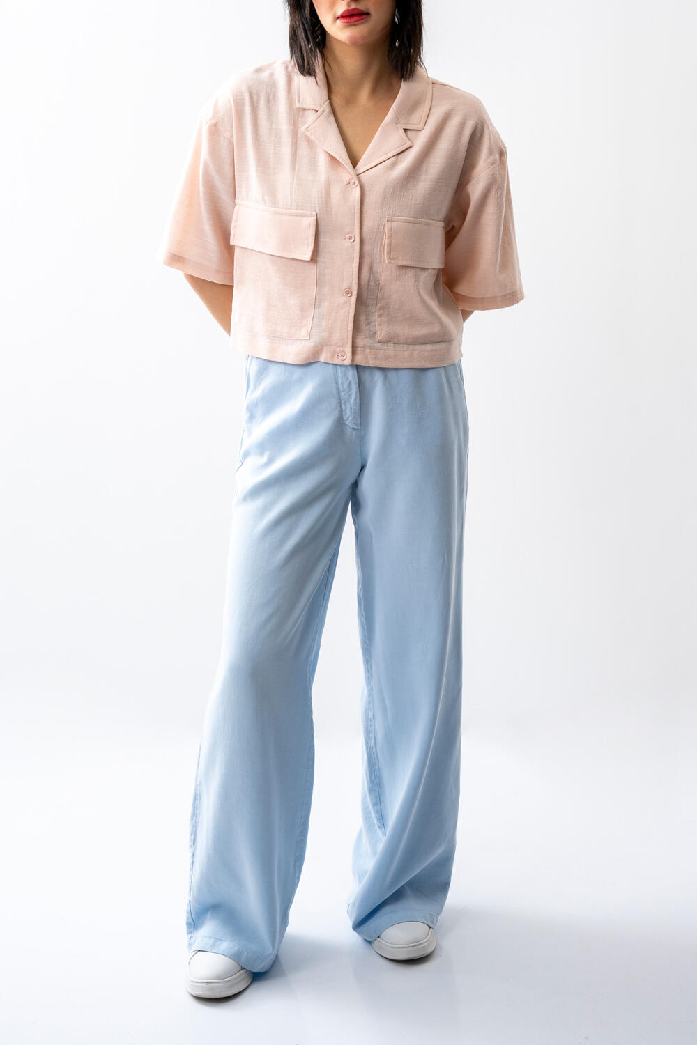 شومیز بیسیک کراپ زنانه