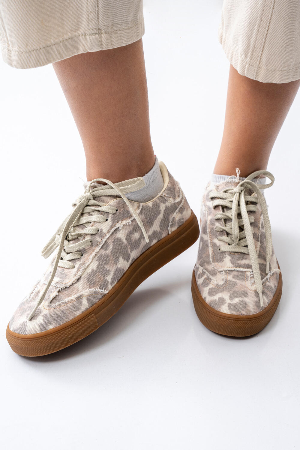 کفش ونس بندی کتان زنانه 