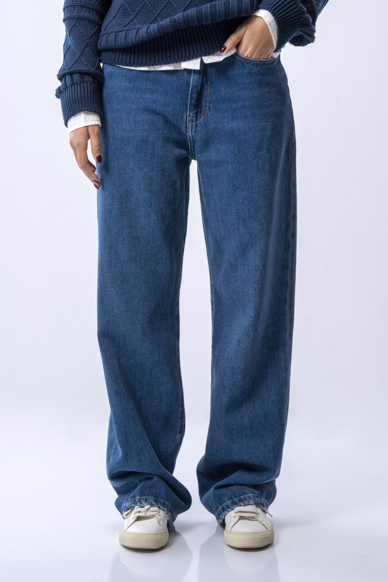 شلوار جین نیم بگ لیوسل زنانه